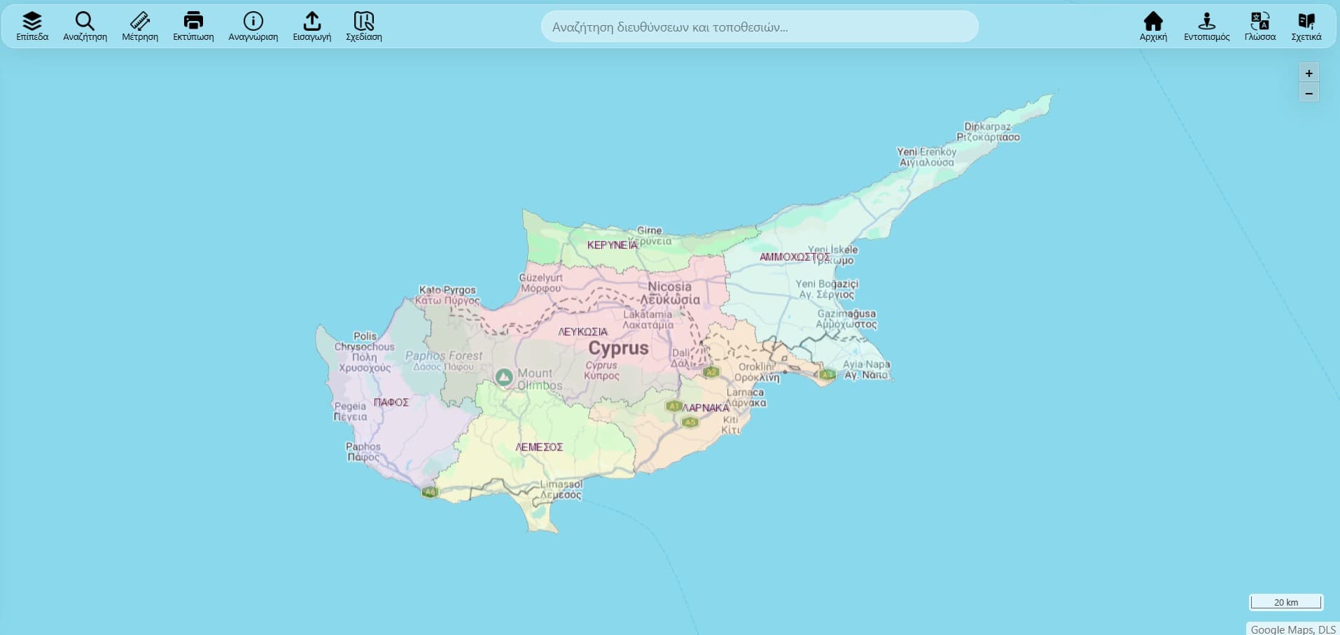 Cadastral map viewer preview